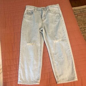 EUC Old Navy Slouchy Straight Girls Jean, 7